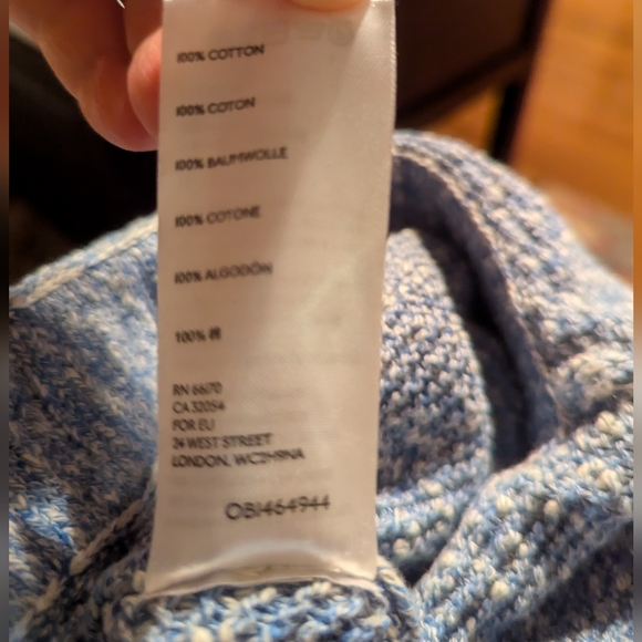 Free People FP Beach Declan Marled Romper in Blue, Size L - Picture 9 of 9